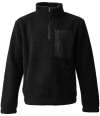 RV301 Ravine Unisex 1/4 Zip Borg Fleece Black colour image